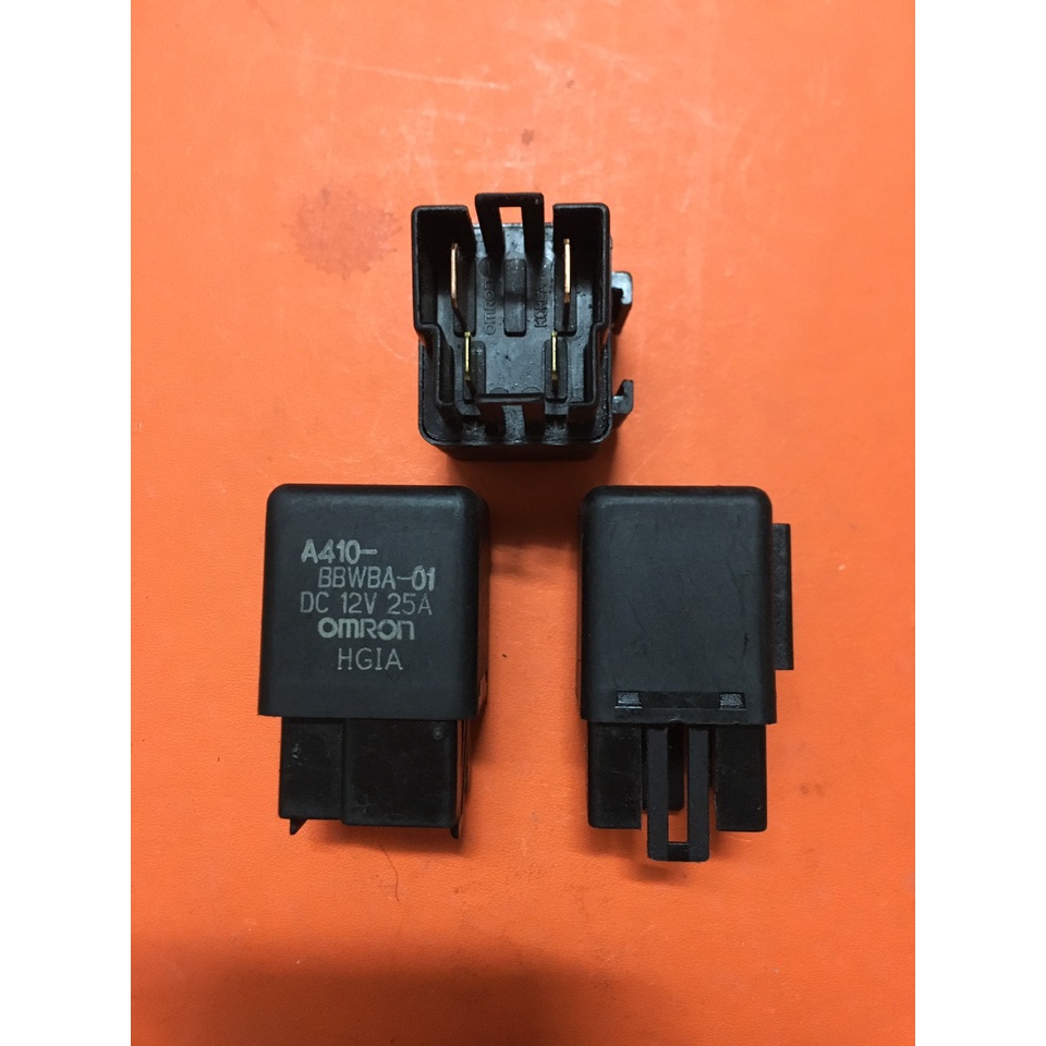 Rơ le OMRON 12v 4chân, 2 chân to, 2 chân nhỏ song song. Rơle đề Ô tô, xe máy, máy công trình - Phụ Tùng Tuấn Linh