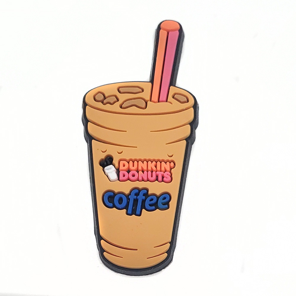 Dễ thương dunkin donut jibbitz trà sữa nguyên bản jibits croc charm coffee food croc jibbits for women shoes phụ kiện giày bùa ghim trang trí
