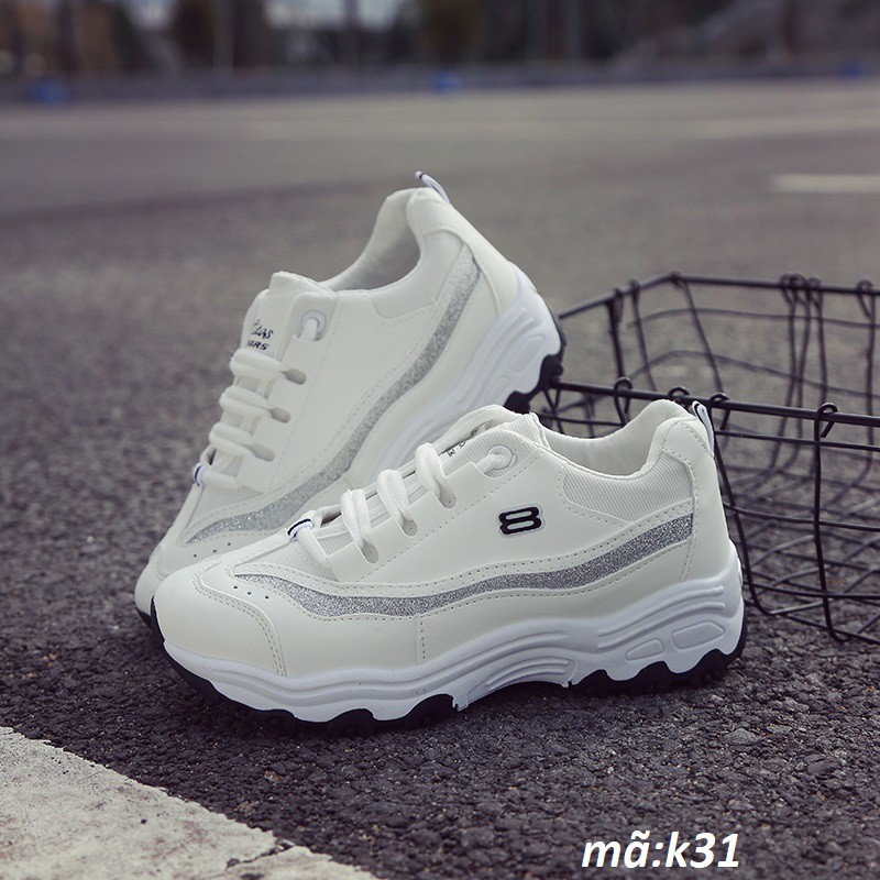 giày thể thao nữ màu trắng, giày nữ trắng đế cao | BigBuy360 - bigbuy360.vn