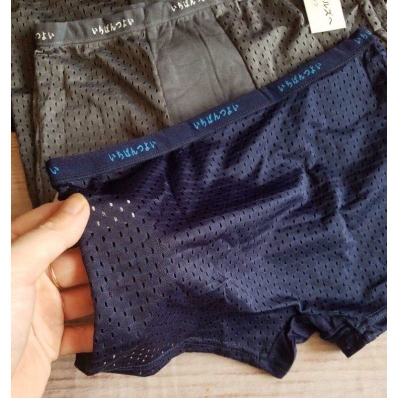 Hộp 5 Quần sịp nam boxer đùi chất vải Lưới Thông Hơi thấm hút vượt trội MenQN01