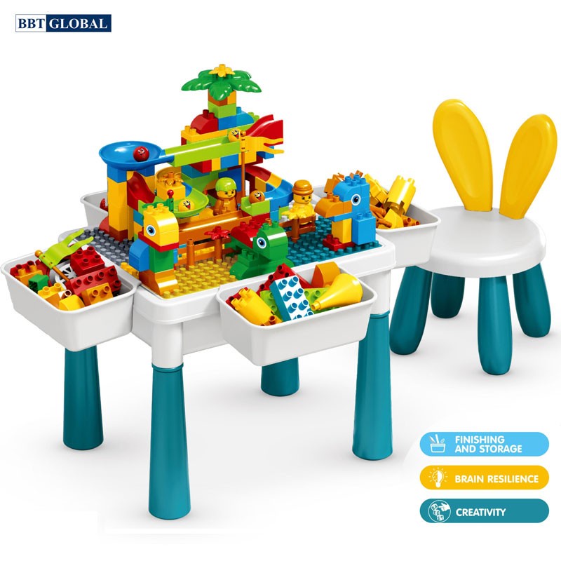 Bộ bàn ghế xếp hình LEGO đa năng, đồ chơi trí tuệ cho bé BBTGLOBAL