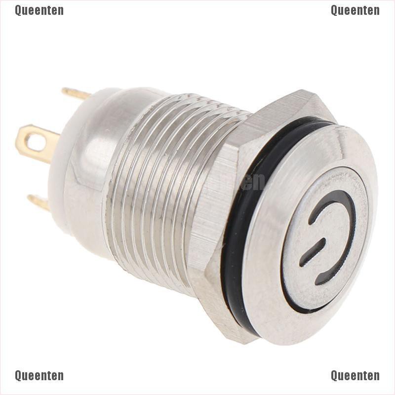 Công Tắc Nút Nhấn Bằng Kim Loại 12MM 3V Có Logo Hình Nút Nguồn Độc Đáo