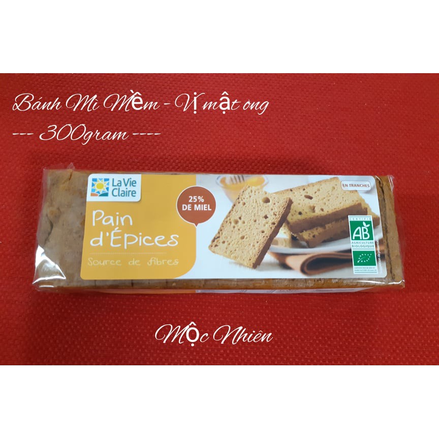 BÁNH MÌ MỀM HỮU CƠ PHÁP - VỊ MẬT ONG - 300GRAM