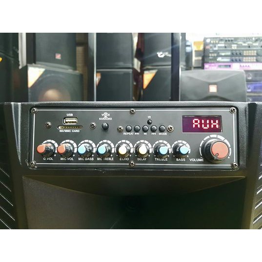Loa kéo Karaoke Bluetooth JBA T6A: Bass 40, Có 2 Micro không dây đi kèm