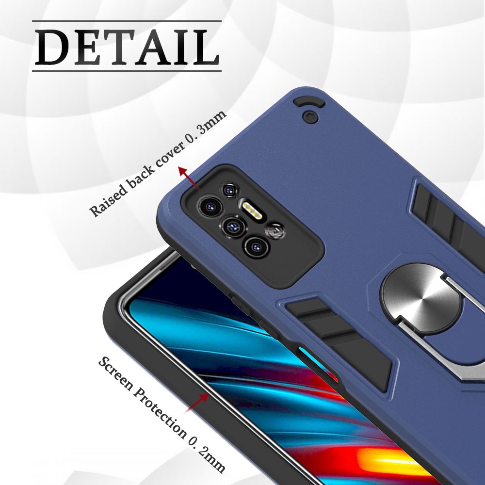 Ốp Lưng Bảo Vệ Điện Thoại Tecno Pova 3 2 Pop 5 4 Air Lte Có Vòng Nhẫn