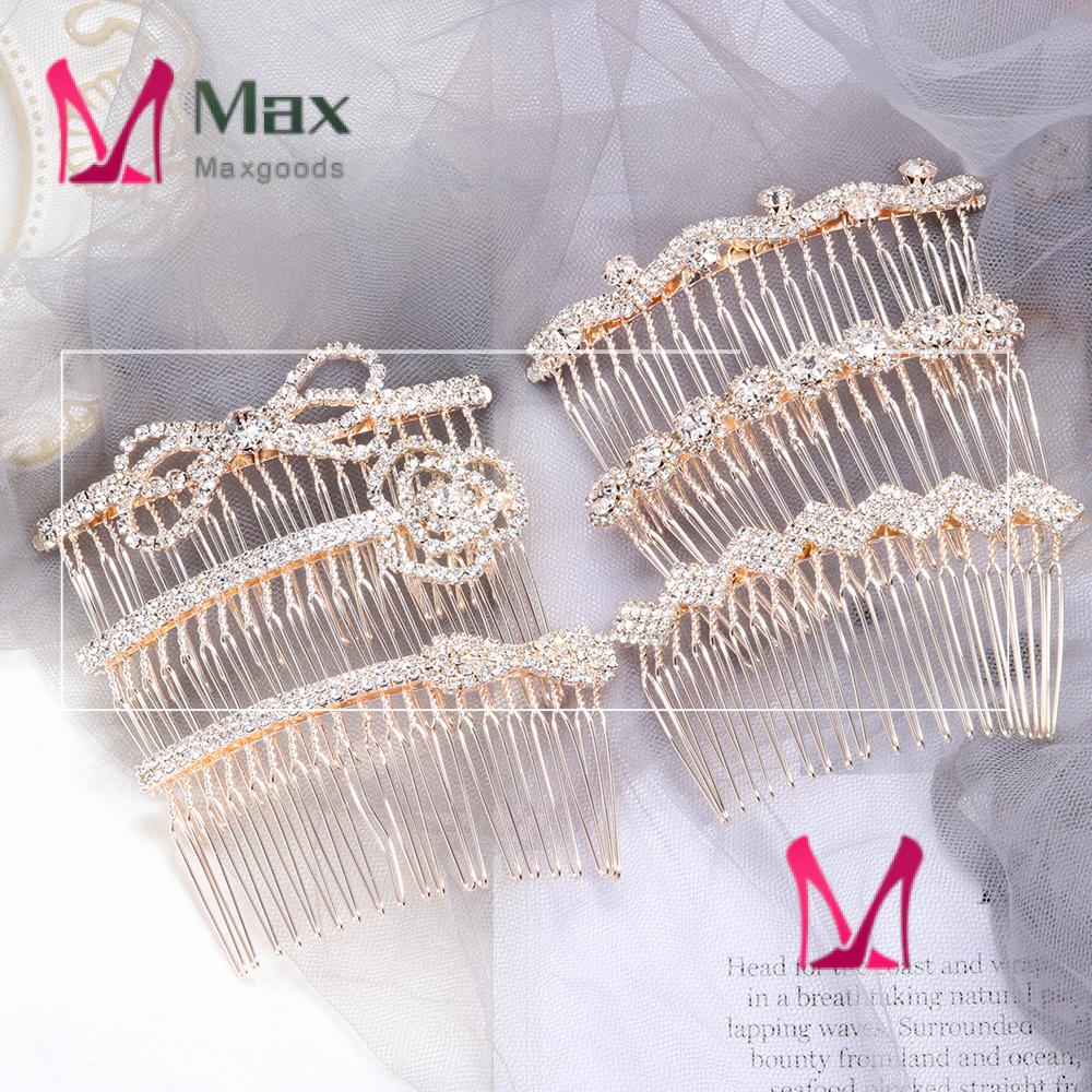 Lược Cài Tóc Cô Dâu Hình Nhánh Cây Đính Đá Sang Trọng|Vương Miện Cưới