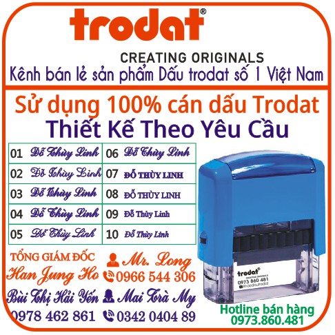 Khắc dấu tên 1-2 dòng Trodat 4911