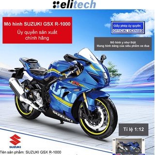 Mô hình xe Moto Suzuki GSX-R1000 tỉ lệ 1:12 đầy đủ chi tiết như thật, có đế trưng bày cực đẹp