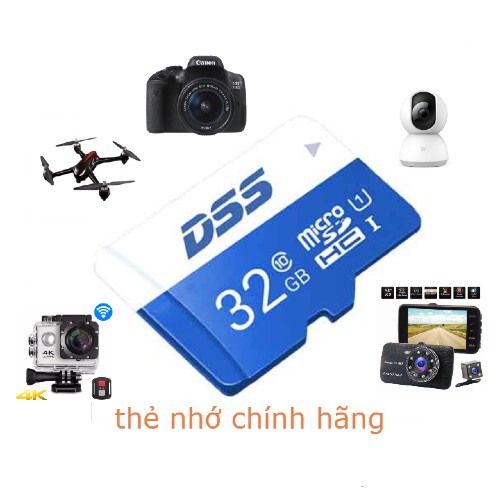 {Giá Huỷ Diệt} Thẻ nhớ 32GB DSS 80MB/s - rất phù hợp lăp camera