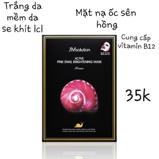 Mặt nạ Pink Snail JM Solution Hàn Quốc