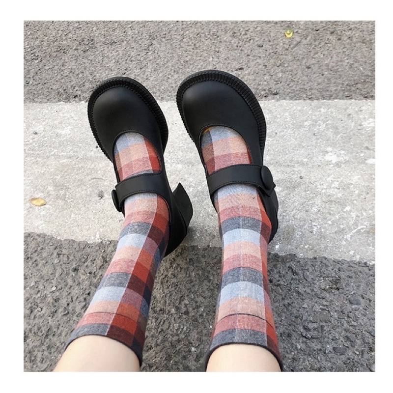 [Sẵn]Giày Lolita Đế Vuông mũi tròn xoè gothic ( Size 35 - 39 ). 1902