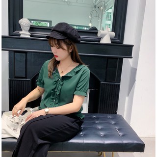 Áo cổ V bèo chun gấu - ABEO205