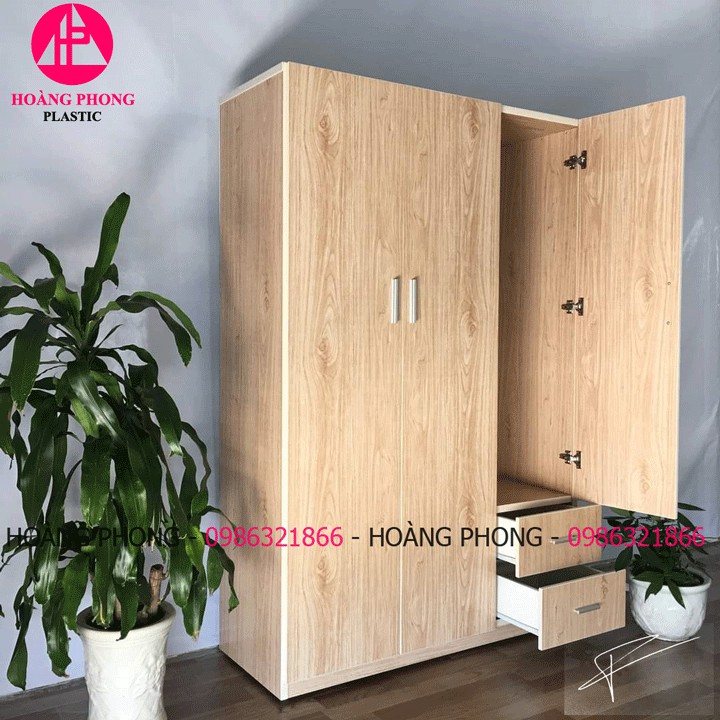 ( HÀNG CAO CẤP ) Tủ quần áo nhựa giá gỗ ngang 1m22 cao 1m85 miễn phí giao hàng