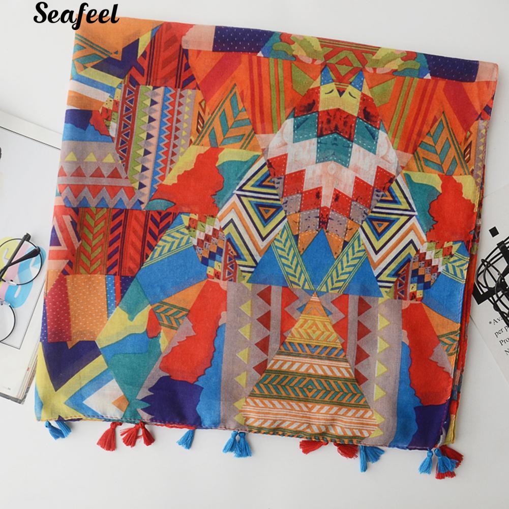 Khăn Quàng Cổ In Họa Tiết Thời Trang Nữ Tính