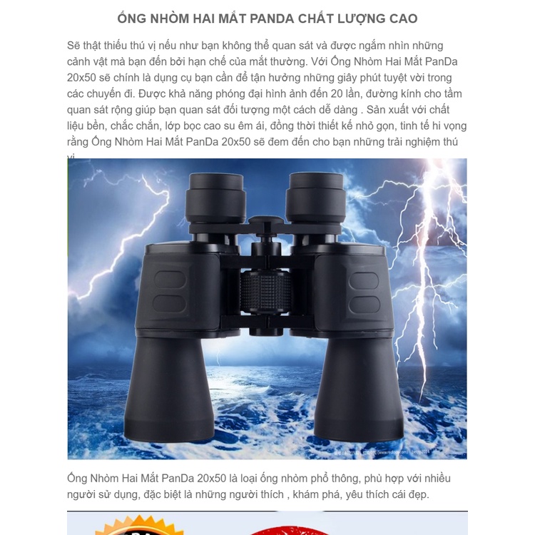 Ống Nhòm Panda 2 Mắt Cao Cấp Tiện Ích, Độ Phóng Đại X20 Cho Bạn Góc Nhìn Chọn Vẹn Tầm Nhìn Xa Rõ Nét | BigBuy360 - bigbuy360.vn