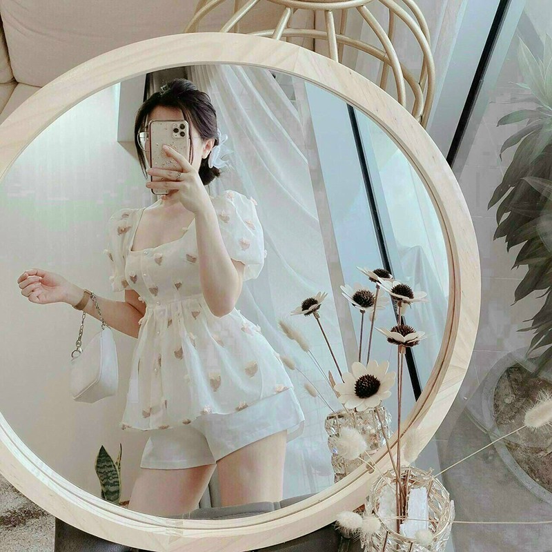 Set Bộ Mới Về - Set Bộ Đùi Lụa IN KTS Quần Chéo Nhung Xinh Xắn - Thời trang Dressery Store