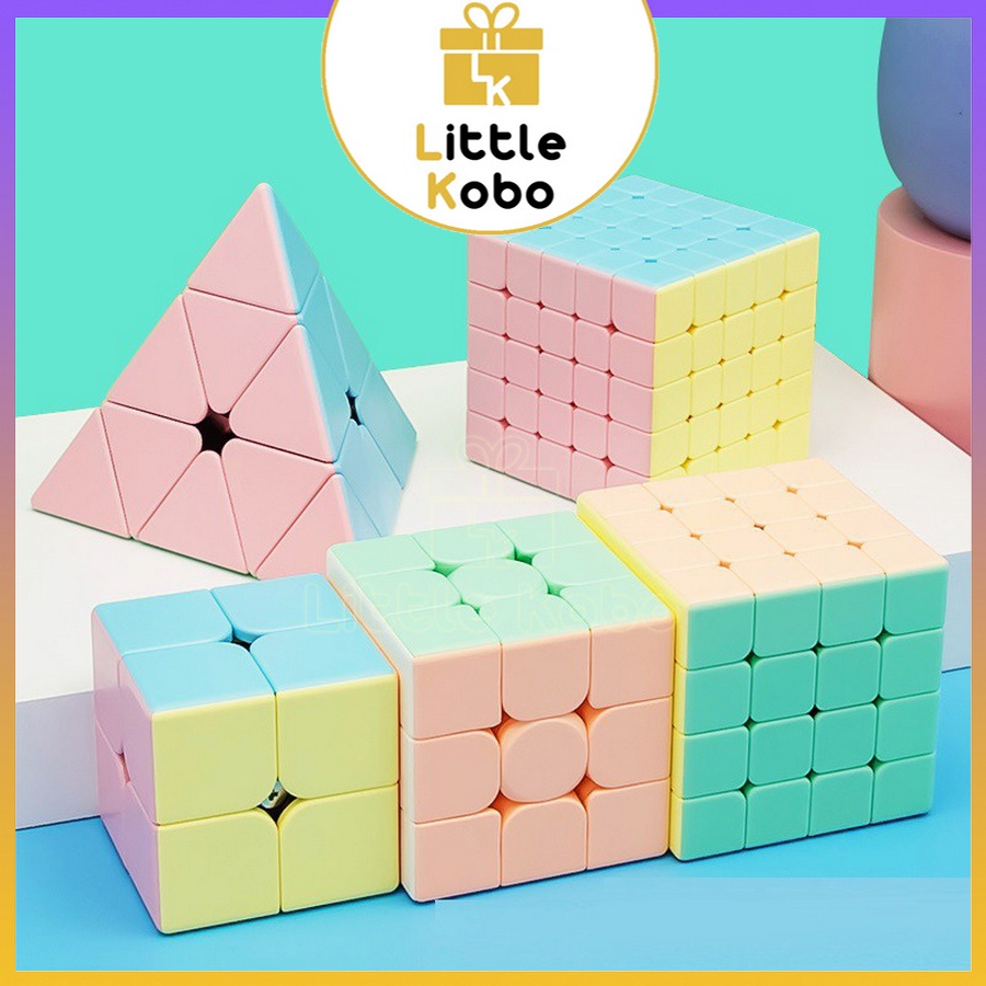 Bộ Sưu Tập Rubik MoYu Macaron 2x2 3x3 4x4 5x5 Pyraminx Rubic Biến Thể Stickerless