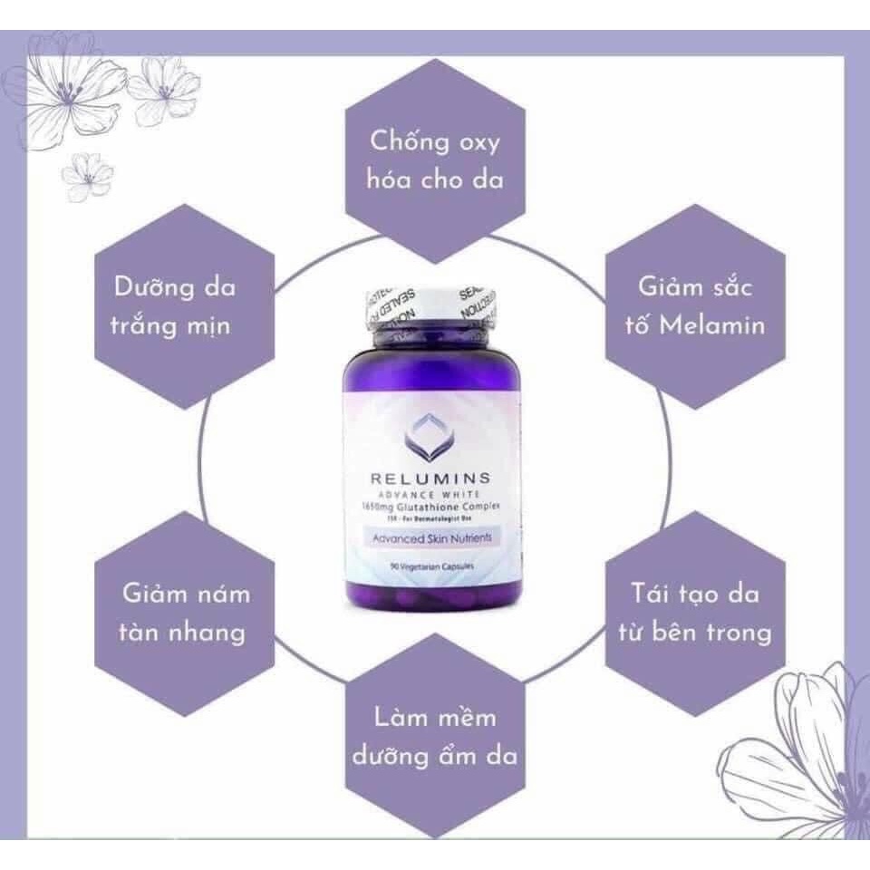 Viên uống trắng da Relumins Advance White 1650mg 90 viên
