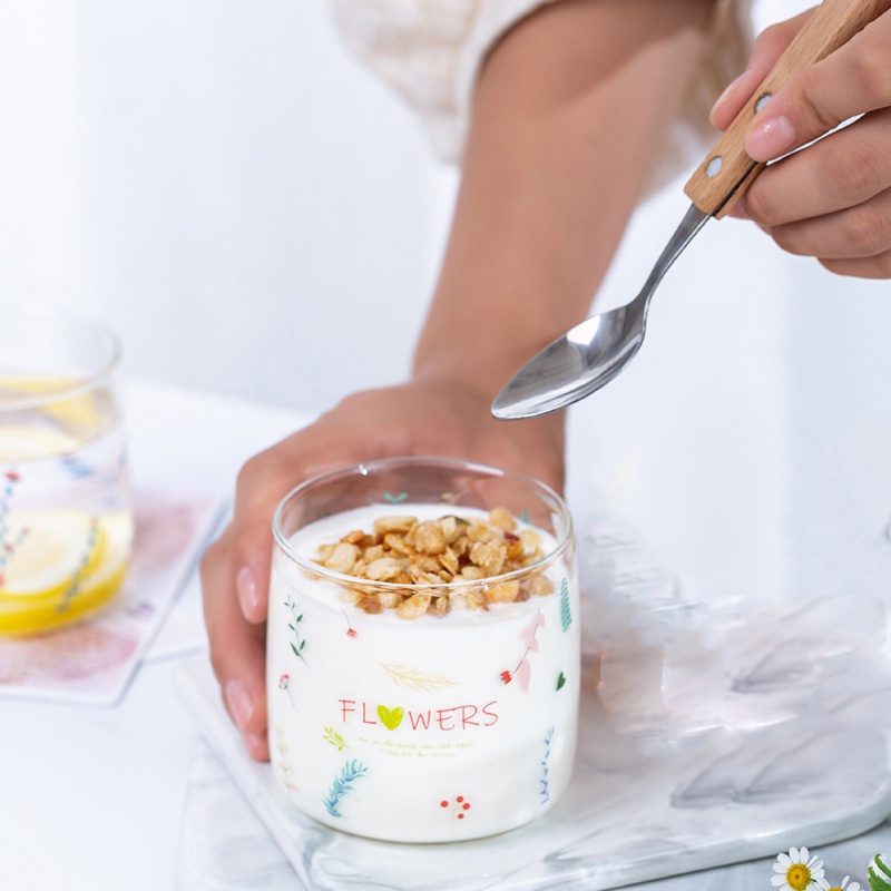 Kính Cốc Thủy Tinh Chịu Nhiệt Thiết Kế Xinh Xắn Đáng Yêu