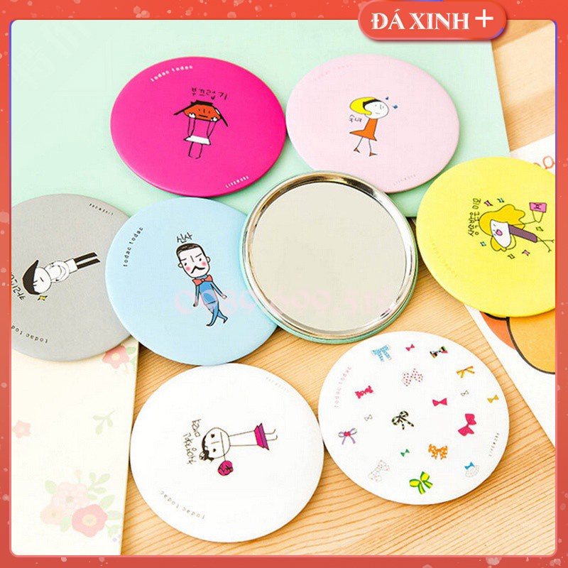 Gương Trang Điểm Mini Siêu Cute Cầm Tay Bỏ Túi Tiện Dụng