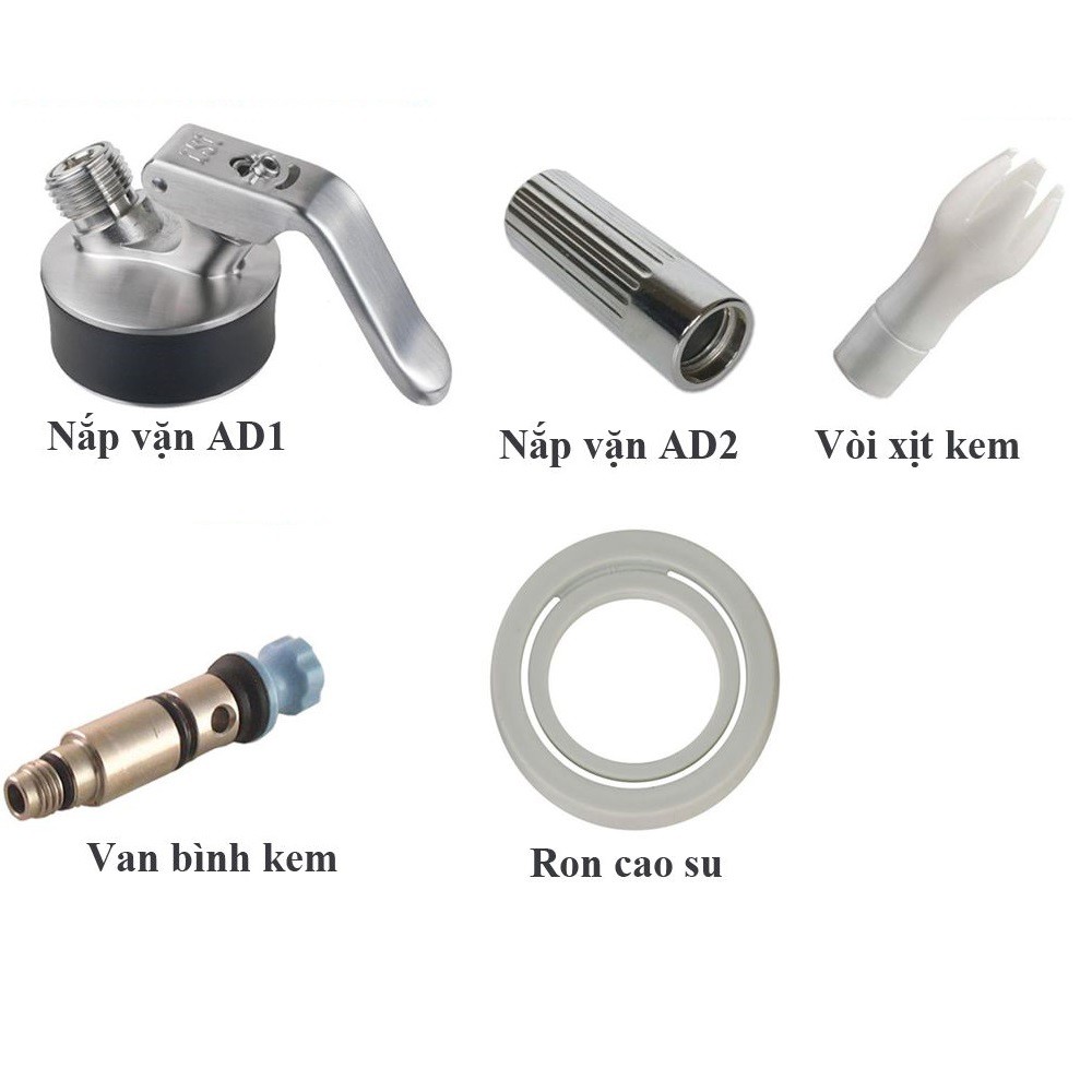 Bình xịt kem tươi MOSA 500ml 1000ml 1l Inox cao cấp hàng nhập khẩu