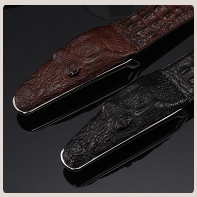 Thắt Lưng Da Nam Hình Cá Sấu Siêu Đẹp Khóa cài dây dài 1m2 dây nịt nam Thời Trang Sang Trọng Mạnh Mẽ Dễ Phối Đồ