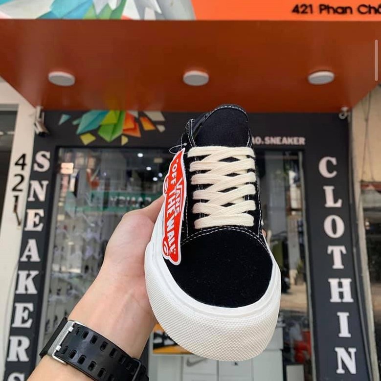 Giày Sneaker 𝐕𝐀𝐍𝐒 Vaul Đen Da Lộn Đã Hot cả thập kỷ nay Full Box Bill