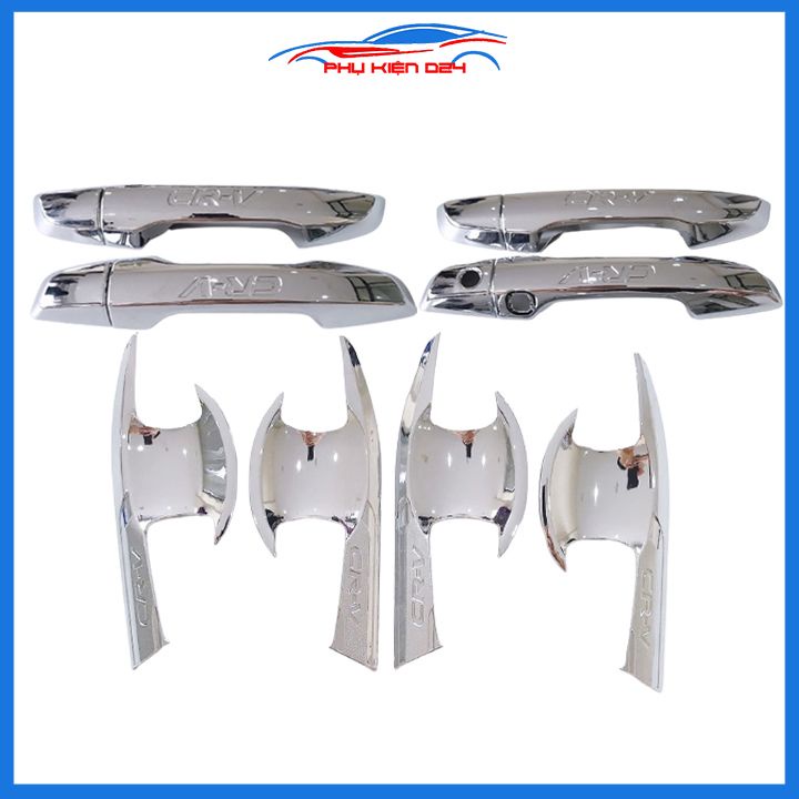 Ốp tay hõm CRV 2018-2019-2020-2021-2022 mạ crom, vân cacbon, titan chống trầy bảo vệ cửa xe ô tô
