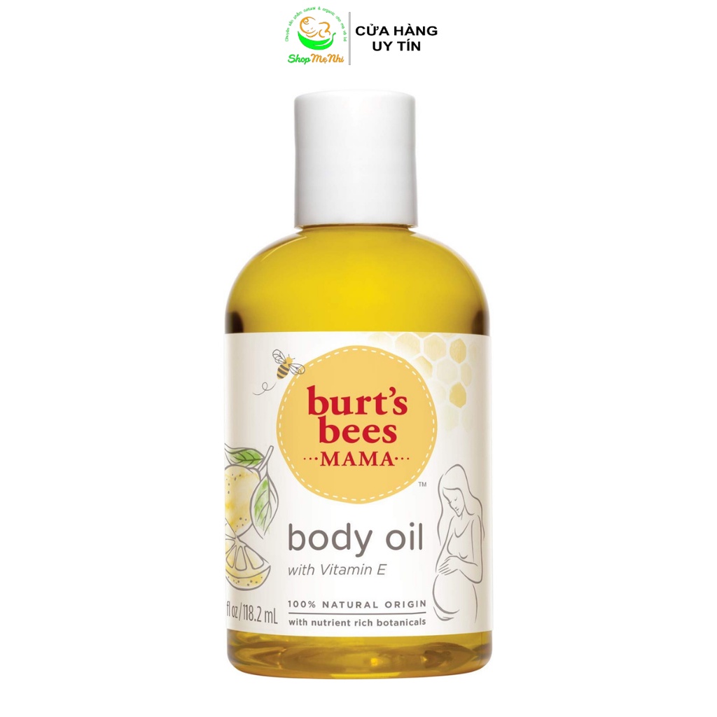 Dầu massage chống rạn da cho mẹ bầu Burt's Bees Mama Bee 115ml.