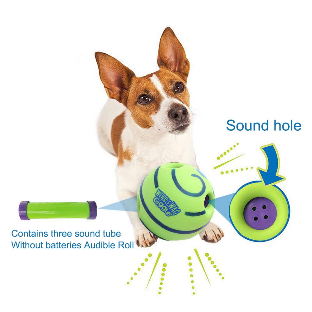 Quả bóng đồ chơi HIPIDOG 14cm có âm thanh vui nhộn dành cho thú cưng
