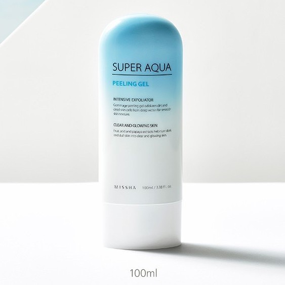 Tẩy Da Chết Mặt , Kem Tẩy Tế Bào Chết Missha Super Aqua Peeling Gel 100ml tẩy nhẹ nhàng, hiệu quả , sáng mịn , an toàn