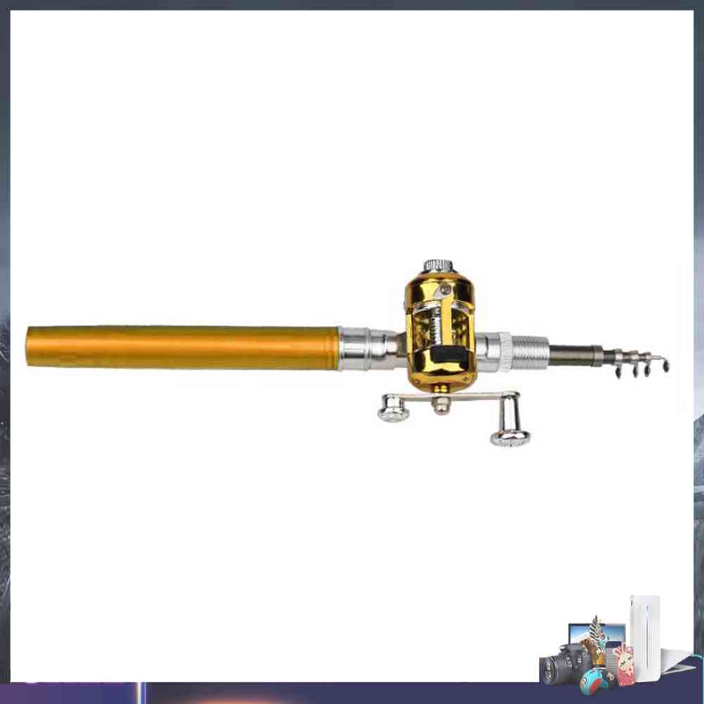 Cần Câu Cá Mini Hình Cây Bút Bằng Nhôm Gấp Gọn Bỏ Túi