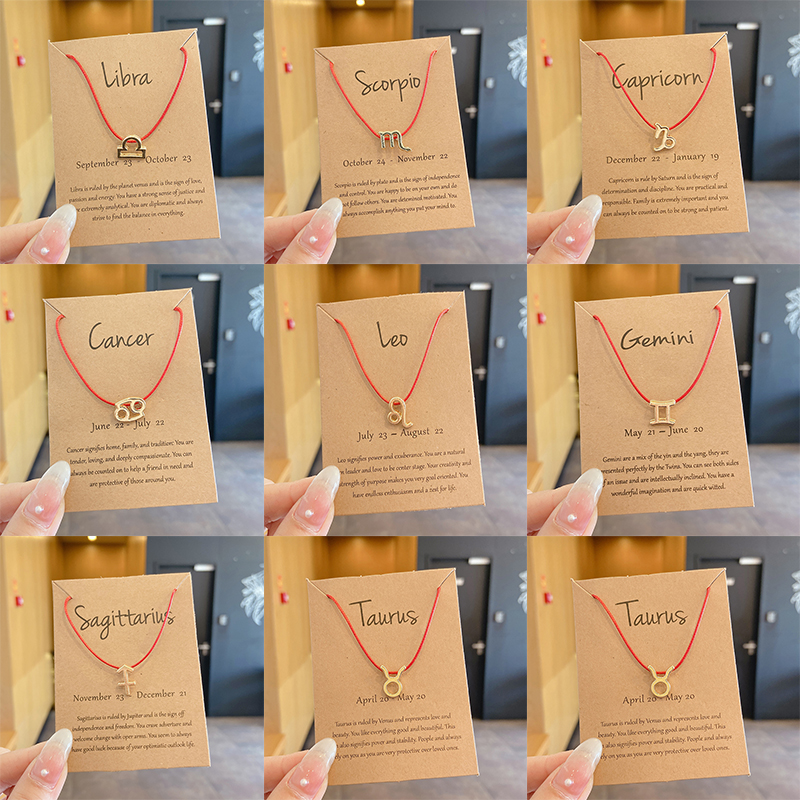 [Mã FAMAYFA giảm 10K đơn 50K] Vòng Tay Có Mặt Hình Cung Hoàng Đạo Màu Đỏ Dành Cho Cặp Đôi | BigBuy360 - bigbuy360.vn