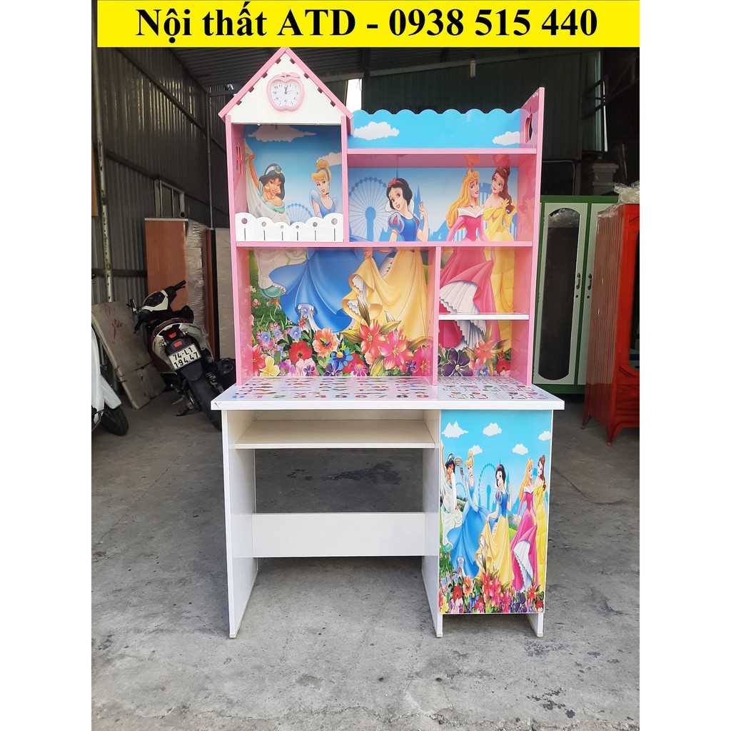 Bàn học sinh nhựa cao cấp in 3D công chúa giá rẻ tại xưởng HCM