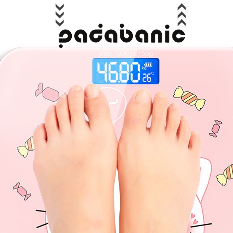 [Siêu Cute] Padabanic Cân Điện Tử Cân Sức Khỏe Kích Thước Lớn Chạy Pin Bền Bỉ Tiện Lợi