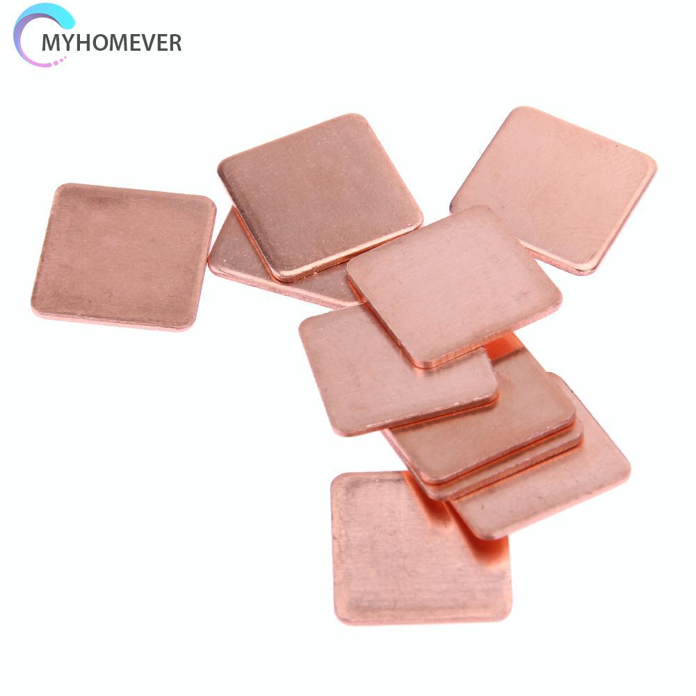 Set 20 miếng đồng tản nhiệt 15mm x 15mm 0.3mm đến 2mm cho laptop