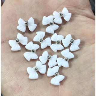 Charm nơ chấm nhũ trang trí đính móng ( bán lẻ 1 cái )