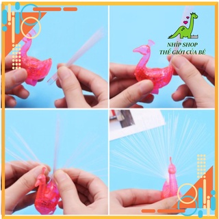 Đồ chơi con công phát sáng đèn sợi quang