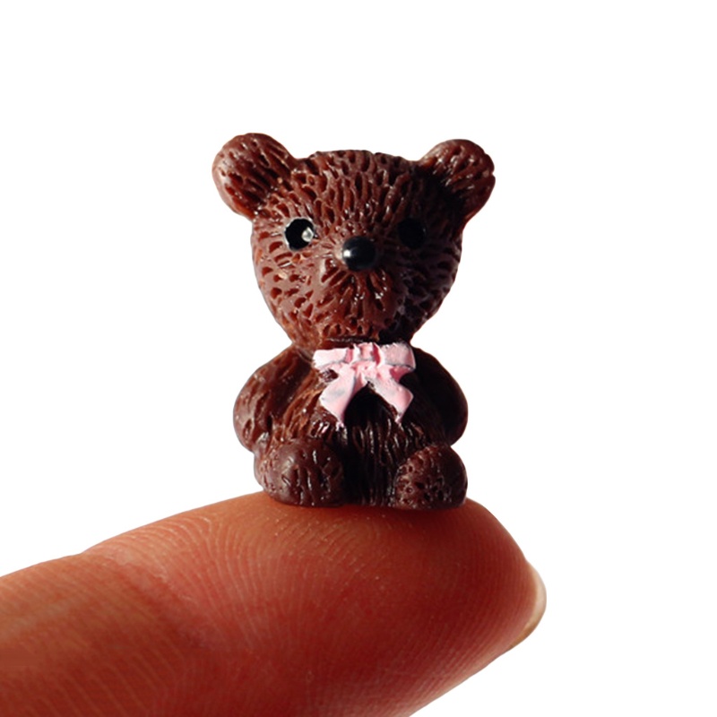 Set 3 Mô Hình Gấu Mini Trang Trí Nhà Búp Bê