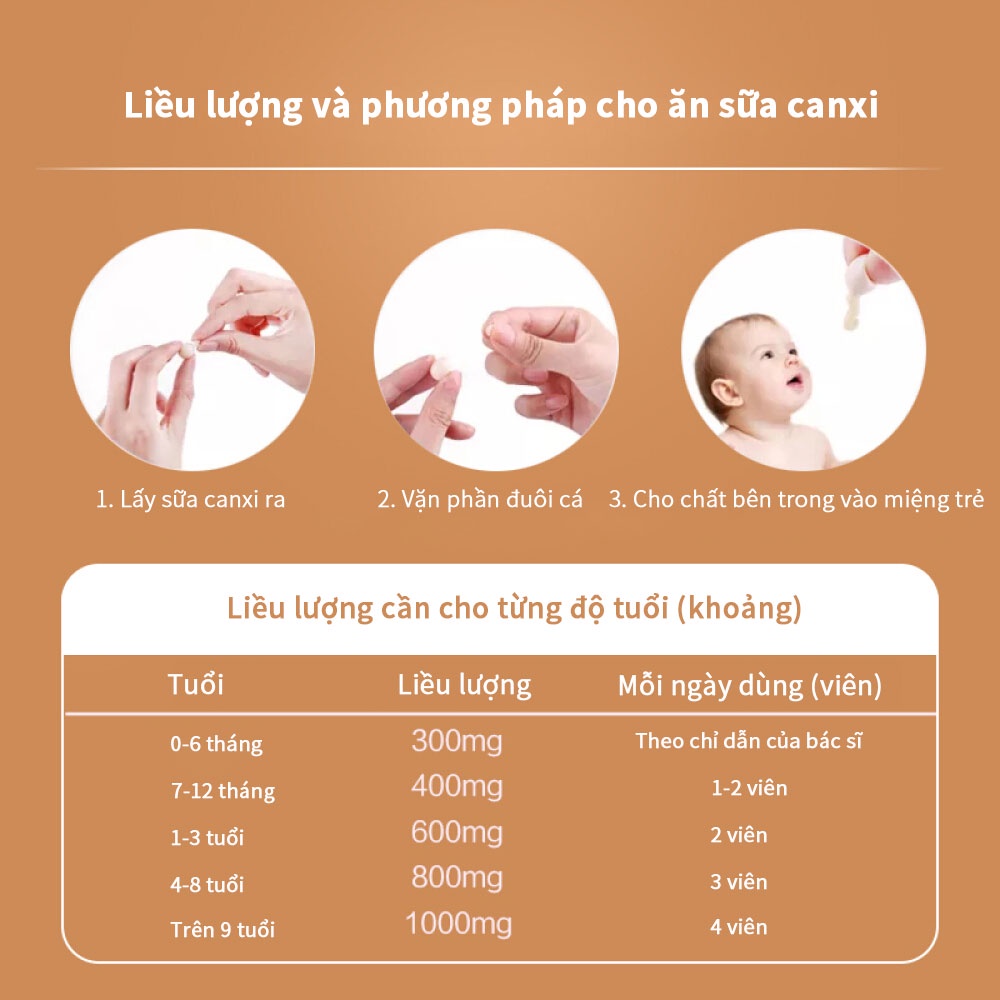 Milk Calcium BIO ISLAND for kids - Viên sữa canxi tăng chiều cao cho bé, 90 viên