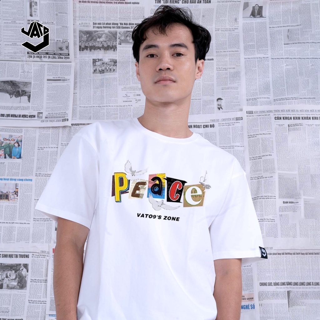 Áo thun nam nữ, áo phông Văn Toàn VATO9'S ZONE Peace Tee