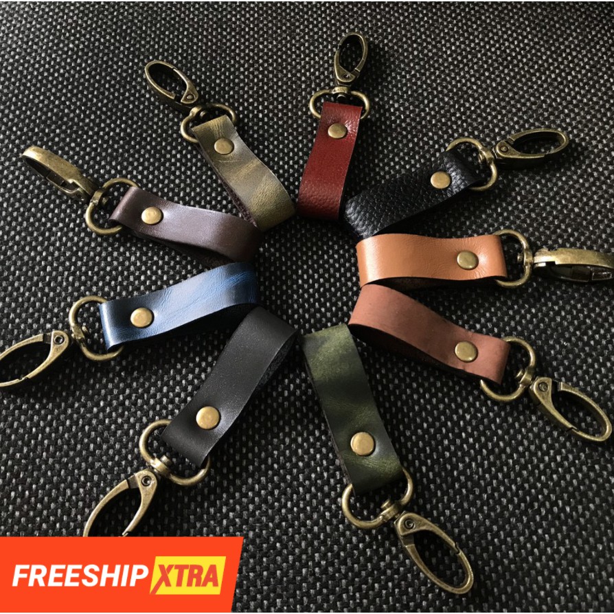 Móc khoá, móc khoá da bò, tiện dụng, nhỏ gọn ,nhiều màu sắc