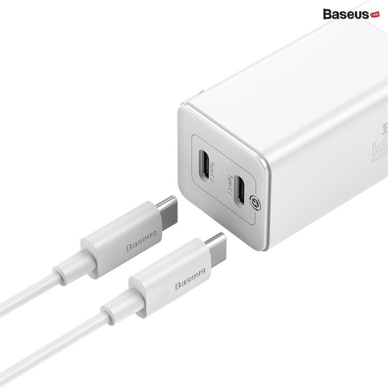 Cáp sạc Baseus Type C to C 60W Trắng hỗ trợ sạc nhanh pd cho máy tính bảng laptop tablet mac.boook epad
