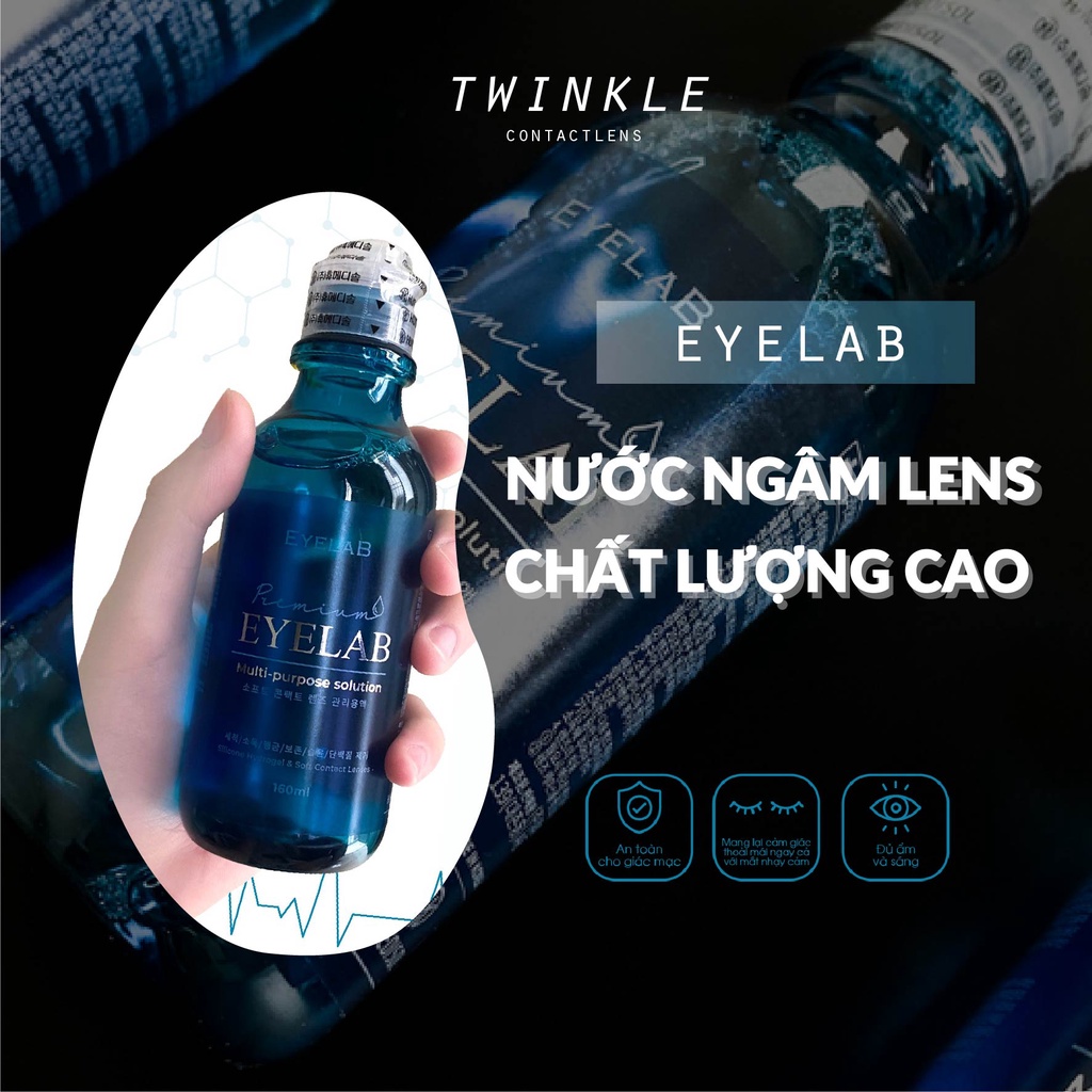 Nước ngâm lens Hàn Quốc / Nước rửa kính áp tròng/ Dung dịch bảo quản kính áp tròng eyelab