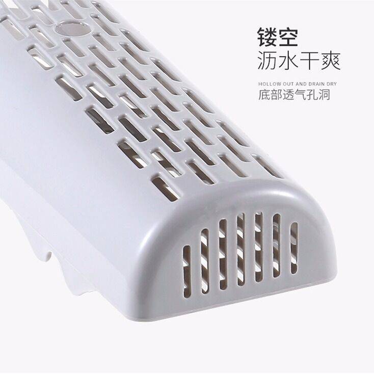 Ống Đựng Đũa Bằng Nhựa Gắn Tường Không Đục Lỗ Chống Bụi Có Nắp Đậy Cho Nhà Bếp