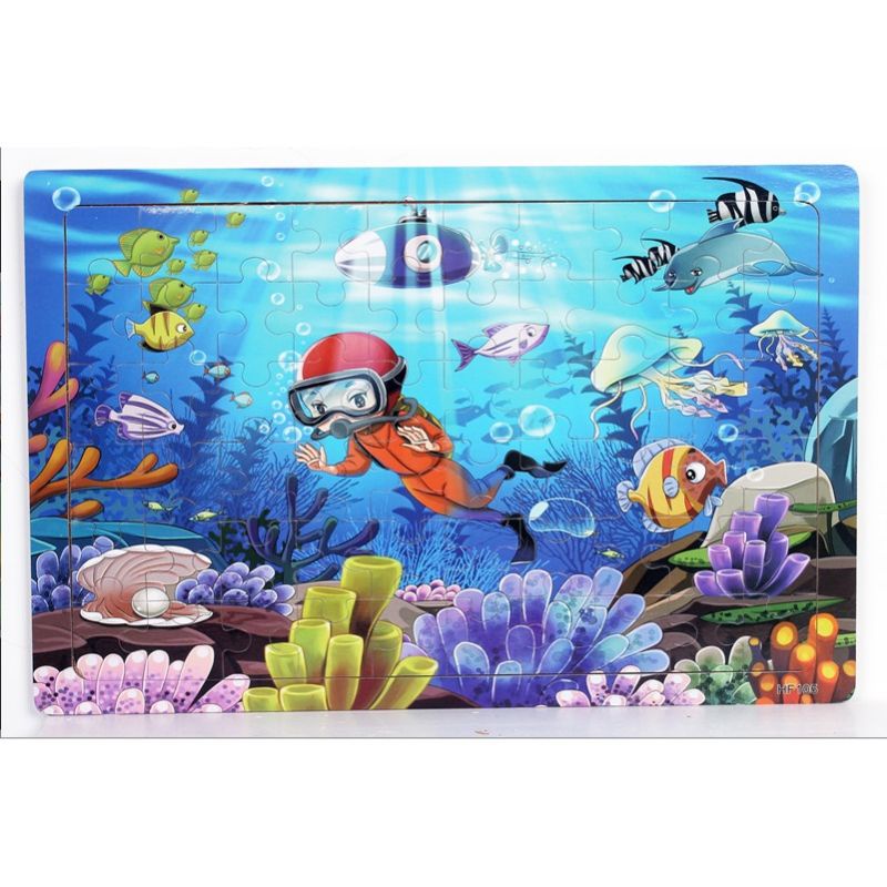 Đồ chơi tranh gỗ ghép hình 60 miếng ghép cho bé yêu | Shop Bảo An