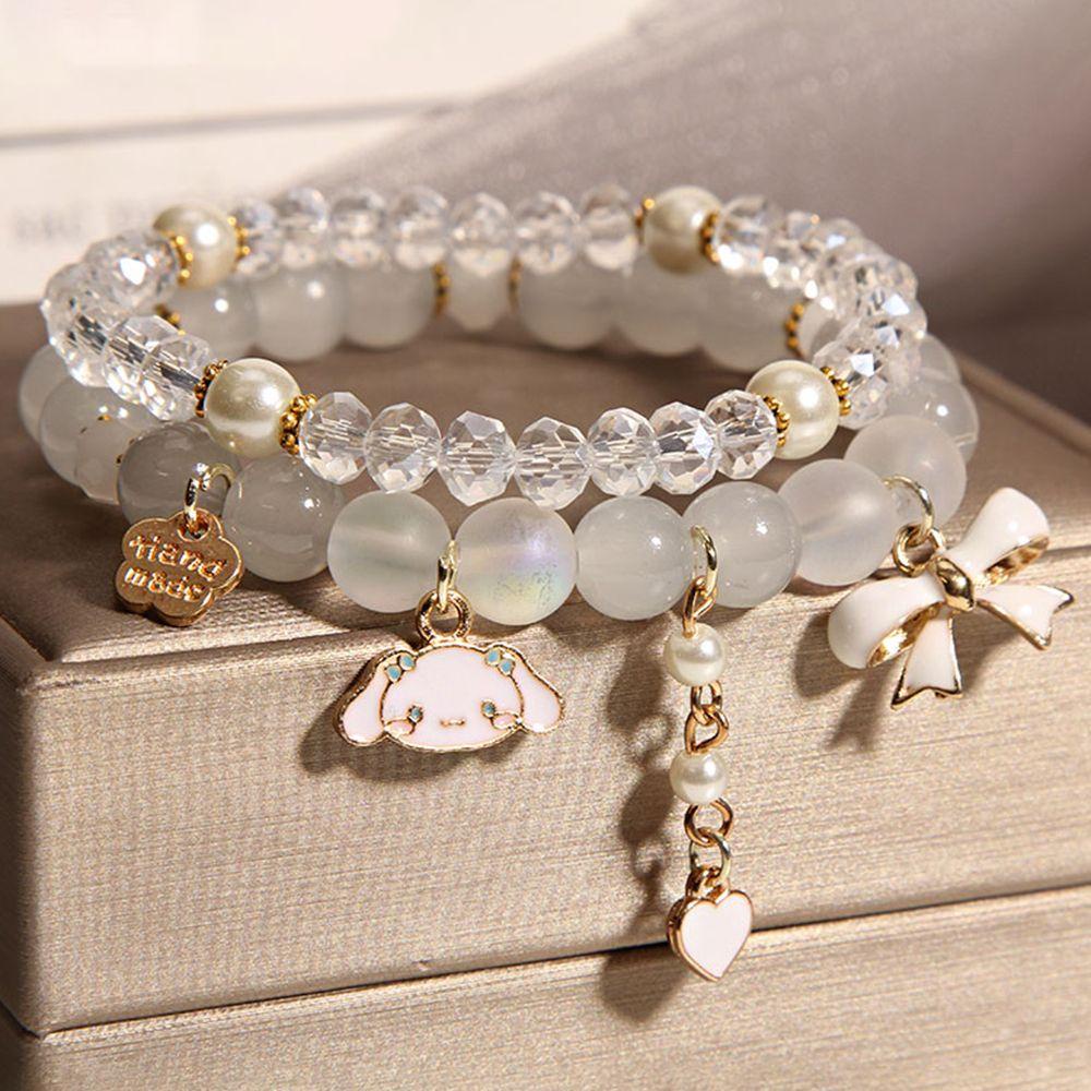 Bliss Phụ Nữ|Vòng Tay Chuỗi Hạt Tròn Màu Sắc Đơn Giản Xinh Xắn