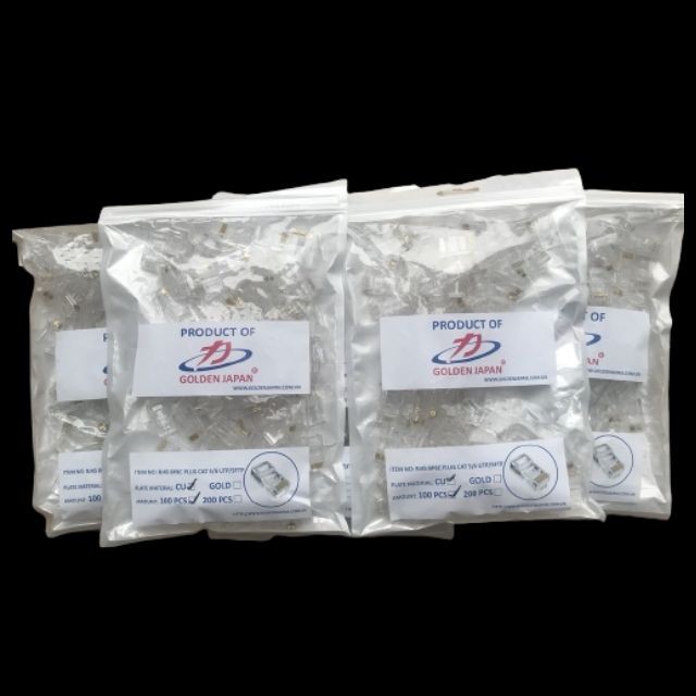 Đầu Bấm Dây mạng Hạt Bấm Mạng internet Đầu Nối Hạt Mạng Golden Japan