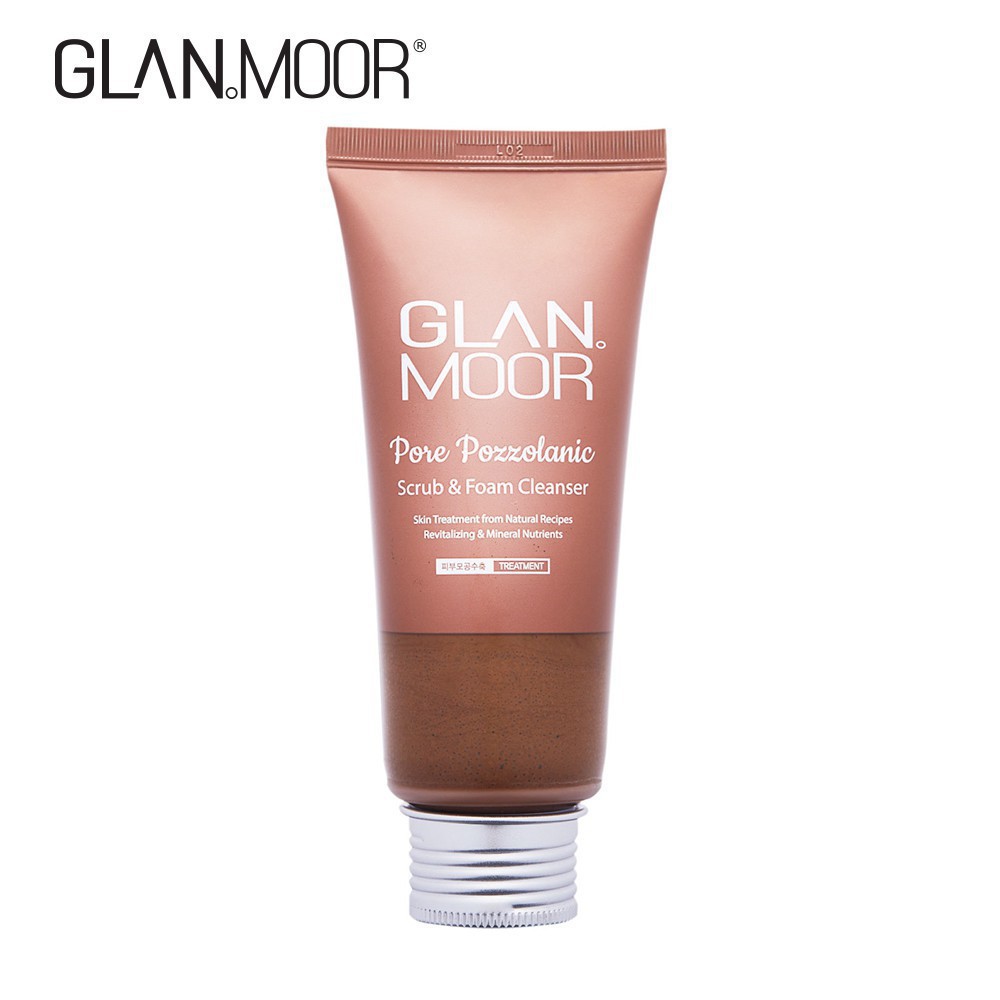 Sữa rửa mặt GLAN.MOOR PORE POZZOLANIC SCRUB & FOAM CLEANSER