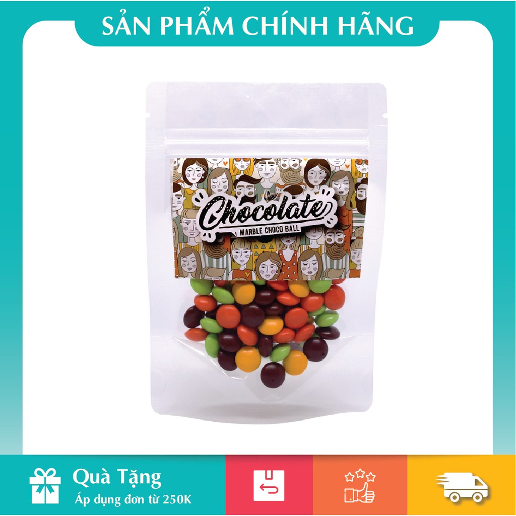 Kẹo Socola Viên Bi Hiệu Choco Rock Havafoodies Gói 100gr